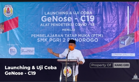 SMK PGRI 2 Ponorogo Launching GeNose-19, Dihadiri Oleh Bupati Ponorogo Bapak Sugiri Sancoko